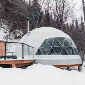 PVC Cover Geodesic Glamping Igloo Tent Winter Waterproof Dome House