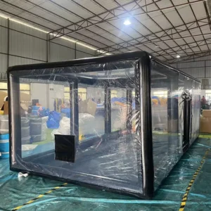 PVC Customized Eco-Friendly Black Inflatable Car Tent Oversized Square Outdoor Car Bubble Cover