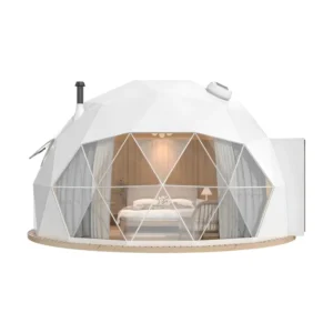 PVC Dome Tent Glamping Luxury Geodesic Igloo Hotel Tent With Bathroom