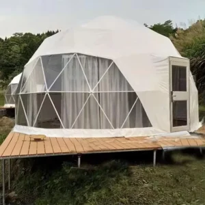PVC Four-Season Geodesic Dome Wedding Tent Glamping Party Event Steel Frame 2000-3000mm Waterproof UV/Windproof Camping