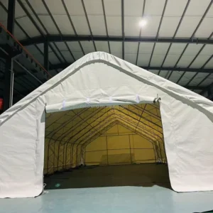 PVC Gable Shelter Ground-Mounted Waterproof Shelter for Construction Equipment and Material Storage