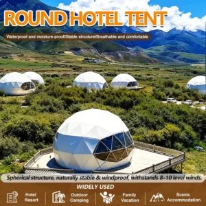 PVC Geodesic Dome Glamping Tent House Desert Round Starry Sky Camping
