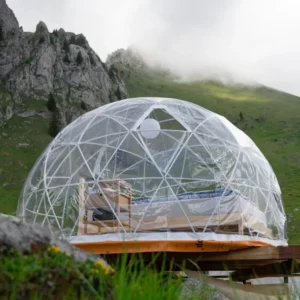 PVC Glamping House Igloo Outdoor Winter Snow Heated Geodesic Dome Tent 6M