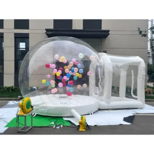 PVC Inflatable Bubble House Tent, Transparent Snowflake Design, 5 x 3 x 3M