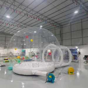 PVC Inflatable Bubble House Tent with Bouncy Platform for Outdoor Team Building