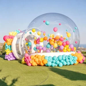 PVC Inflatable Bubble House Transparent Dome Tent with Built-In Fan