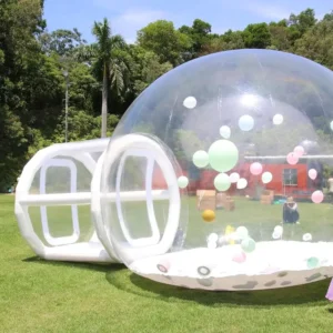 PVC Inflatable Bubble House Tunnel Dome Tent for Camping, CE Certified, Blower, Customizable Size and Color, Customized Logo