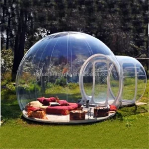 PVC Inflatable Bubble Tent with 1.0mm TPU+0.9mm PVDF Material Customizable Size Color Includes Air Pump Outdoor Use