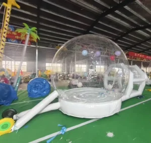 PVC Inflatable Transparent Bubble House with Jumping Platform, 3m Diameter Dome Tent for Kids