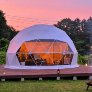 PVC Round Dome Tent for Hotel Glamping, Desert and Starry Sky Styles, for Camping