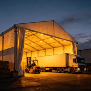 PVC Warehouse Tent Wind Resistant Outdoor Industrial Marquee Canopy