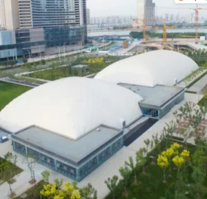PVDF Membrane Structure Air Supported Sports Stadium Dome