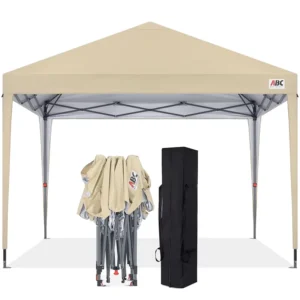 Patented One-Push Pop up Outdoor Canopy Tent Heavy-Duty Commercial Grade with Central Lock Portable and Instant Folding Shelter