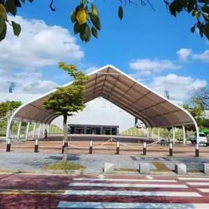 Peach Shaped Custom Big Waterproof Marquee Outdoor Event Tents Heavy for Events 100 People 20X40 Curved Tent