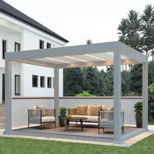 Pergola Retractable Accessories Aluminum Canopy and Brackets Kit for Gazebo Maintenance and Upgrade