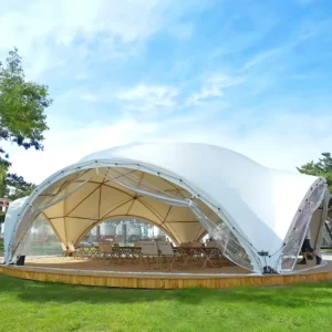 Petal Dome Tent Outdoor Camping Canopy Steel PVC Fabric Outdoor Waterproof Luxury Tent