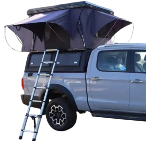 Pickup Roof Top Tent with Foldable Pickup Canopy Canvas Four-Season 2-3 Person Gas Strut Fast Open
