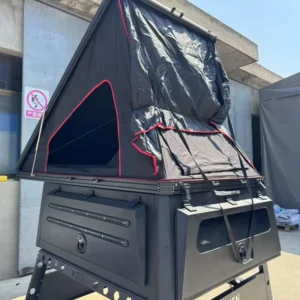 Pickup Truck Bed Canopy Tonneau Cover with Rooftop Tent Waterproof Hard Flat Top Custom