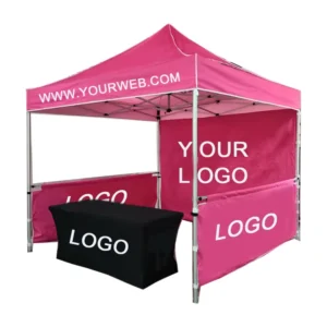 Pink 10x10ft 40mm Aluminum Frame Advertising Canopy Tent Custom Logo Print