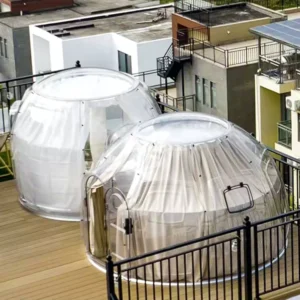 Pink Inflatable Plastic Bubble Igloo House Transparent for Outdoor Garden and Restaurant