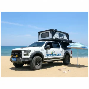 Pioneer One Bedroom Roof Top Truck Camper Pop Up Hard Sided Shell Double Layer 1500 2000mm Waterproof Quick Automatic Opening