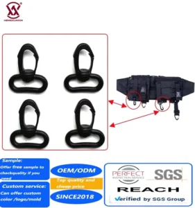 Plastic Hook Backpack Webbing Accessories Swivel Snap Hook Plastic Swivel Strap Hook Clips for Tent