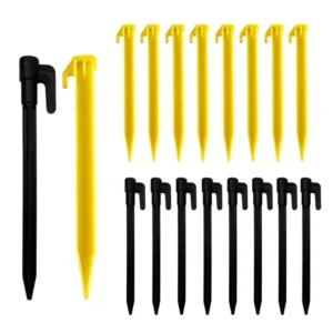 Plastic Tent Stakes Heavy Duty Tent Pegs Spike Hook Stakes Canopy Stakes for Beach Garden Decorations Camping Outdoor Lawn Tarp