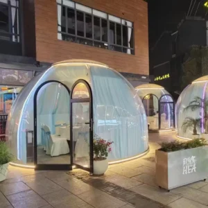 Polycarbonate PVC Modern Geodesic Dome House Outdoor Transparent Prefabricated Igloo Sunroom Four-season Waterproof