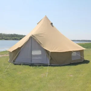 Polyester Cotton Bell Canvas Tent 3m 4m 5m Bell Yurt Tent for Outdoor Camping Tripod Canvas Tent