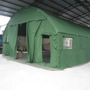 Polyester Typhoon and Hurricane Shelter with Enhanced Frame, 100 km/h Wind Resistance, 40-Person Capacity