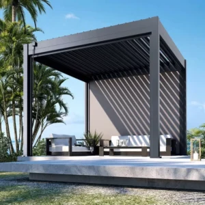 Poolside Waterside Aluminum Garden Shade Canopy Pergola Gazebo Pavilion Bioclimatic Outdoor