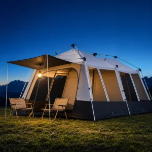 Pop Camping Tent 8 10 Person 430*300*190cm Automatic Setup Two Room Family Cabin Waterproof Oxford Four Season Extended Awning