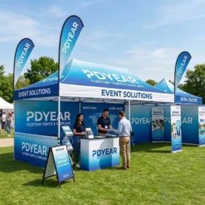 Pop Up Canopy Tent Aluminum Frame Trade Show Marquee Gazebo 10x15ft/20ft UV Resistant Event Shelter