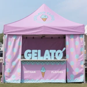 Pop-Up Display Tent for Food Vending, Exhibitions, Parties, and Merchandise Displays