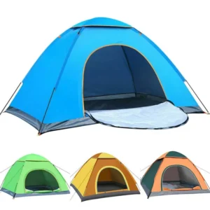Pop-Up Family Camping Tent, 2-3 Person, Portable Automatic Waterproof Windproof Tent