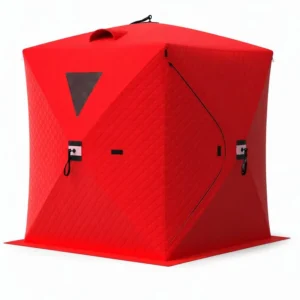 Pop-Up Ice Fishing Tent with Thermal Insulation, 1-2 Person Portable Winter Shelter