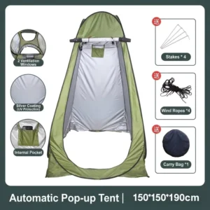 Pop-Up Shower Tent, Outdoor Privacy Toilet and Changing Room for Camping