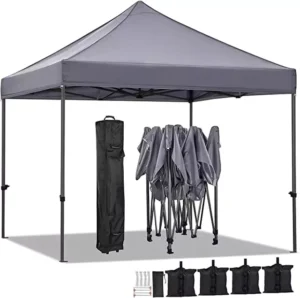Pop-Up Tent Canopy for Camping and Trade Shows, 3×3 m, 10×10 ft, Outdoor Shelter