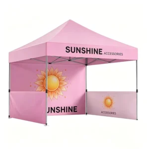 Pop-Up Trade Show Canopy with Sidewalls 10 x 10 ft Portable Heavy-Duty Outdoor Shelter