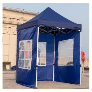 Pop up Camping Foldable Tent with Iron Frame Waterproof Double Layer Design for Wedding & Party Use