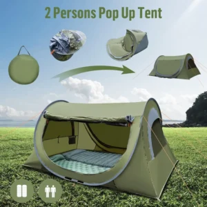 Pop up Camping Tent 2 Person Waterproof Instant Easy Setup Tunnel Tent