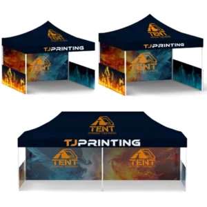 Pop up Camping Tent Custom Print Polyester Fabric Windproof Outdoor Activity