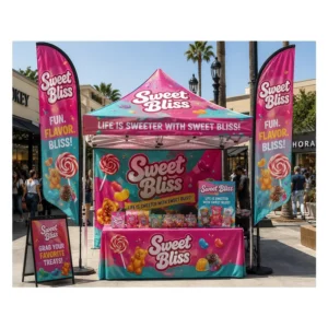 Pop-up Canopy Tent with Feather Flag Set for Trade Show