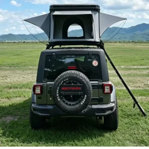 Pop up Roof Top Tent Canvas Hard Shell with Canopy Quick Automatic Opening Four season One Bedroom for Pickup Truck Ford