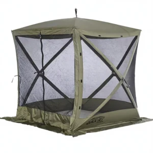 Pop up Screen Tent Network Fabric Water Resistant Portable Outdoor Camping Gazebo Canopy Traveler 6′ X 6′ Green