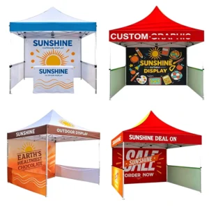 Pop-up Tent 10×20 Exhibition Trade Show Canopy Custom Logo Aluminum Frame Sidewalls Waterproof Outdoor Event
