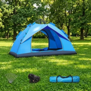 Pop up Tent Camping Folding Waterproof Portable Double-layer Automatic Quick-opening Tent for Outdoor