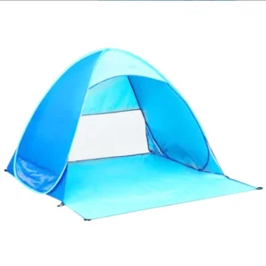 Pop up Tent with UPF 50+ UV Protection Quick Setup Polyester Material Four Seasons Use Carry Bag & Stakes for Beach Park Camping