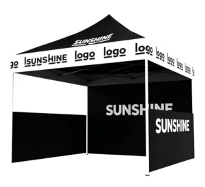 Pop up Trade Show With Sidewalls Portable Exhibition Tent 10x10FT Custom Logo Heavy Duty Outdoor Event Shelter UV Protection
