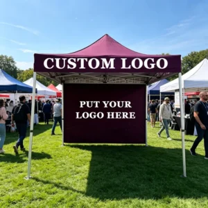 Popular Custom Logo Portable Waterproof Pop-Up Sunshade Leisure Outdoor Events Camping Big Tent